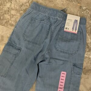 Social Standard by Sanctuary Caravan Pull On Wide Leg Cargo Pant Blue Size Small